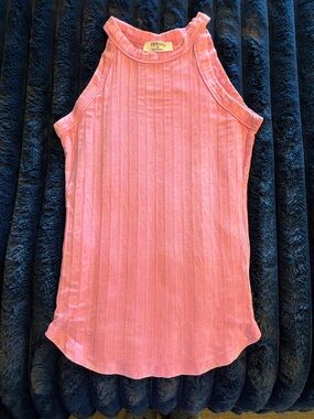 🌻5 for $30🌻 Zenana Outfitters Pink Wash Out Ribbed High-Neck Tank
